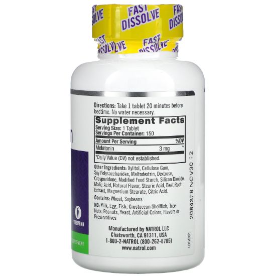 Natrol Melatonin 3 Mg 150 Tablet resmi