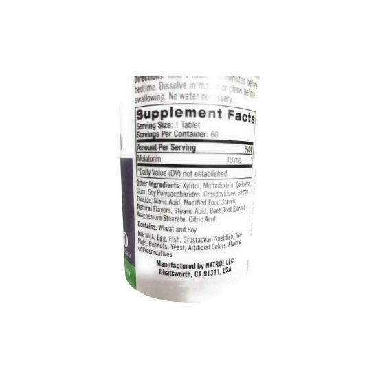 Natrol Melatonin 10 Mg 60 Tablet resmi