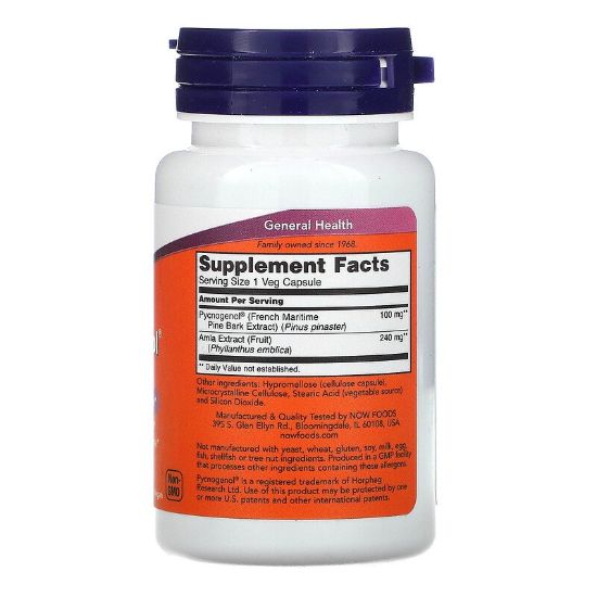 Now Pycnogenol 100 Mg 60 Veg Kapsul resmi