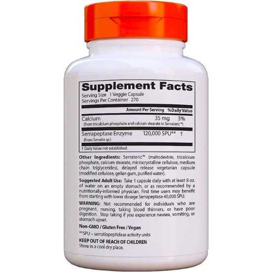 Doctors Best High Potency Serrapeptase 270 Veg Cap resmi
