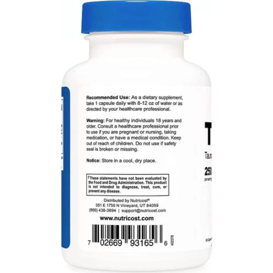 Nutricost Tudca 250mg¸ 60 Capsul resmi