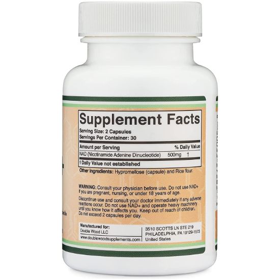 Double Wood Nad+ Nicotinamide Adenine Dinucleotide 60 Kapsül resmi