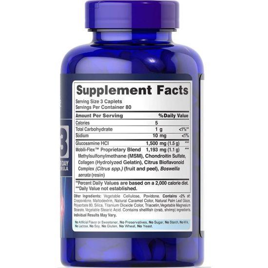 Puritans Pride Double Strength Glucosamine 240 Tablet resmi