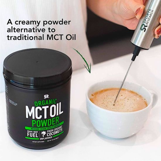 Sports Research¸ Organic Mct Oil Powder¸ Unflavored¸ 10.6 Oz (300 resmi