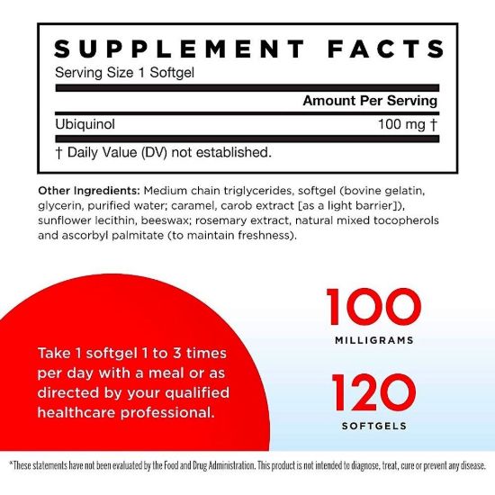Jarrow Formulas¸ Ubiquinol¸ Qh-Absorb¸ 100 Mg¸ 120 Softgels resmi