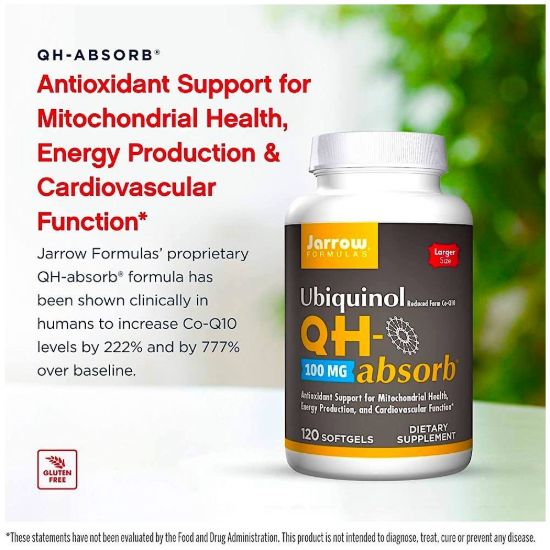 Jarrow Formulas¸ Ubiquinol¸ Qh-Absorb¸ 100 Mg¸ 120 Softgels resmi