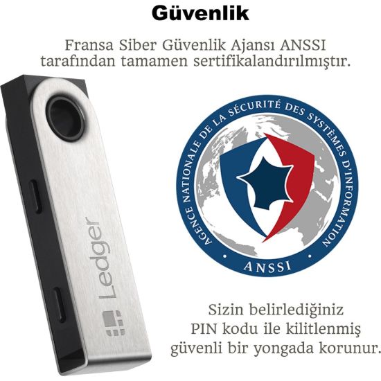 Ledger Nano S Bitcoin Ethereum Ltc Altcoin Kripto Para Cüzdanı resmi