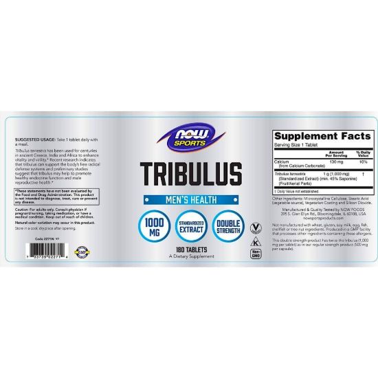 Now Foods¸ Sports¸ Tribulus¸ 1¸000 Mg¸ 180 Tablets resmi