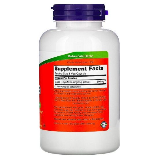 Now¸ Maca¸ 500 Mg¸ 250 Veg Capsules resmi