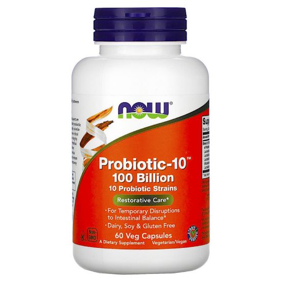 Now Foods¸ Probiotic-10¸ 100 Billion¸ 60 Veg Capsules resmi