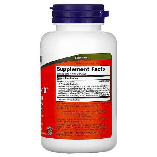 Now Foods¸ Probiotic-10¸ 100 Billion¸ 60 Veg Capsules resmi