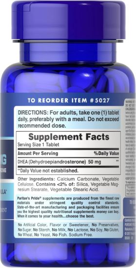 PURITANS PRIDE DHEA 50 MG 100 TABLETS resmi