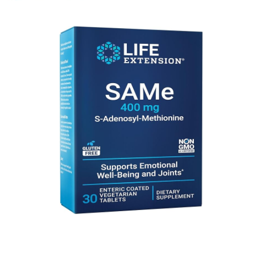 LIFE EXTENSION SAME 400 MG S-ADENOSYL-METHIONINE 30 ENTERIC COATED VEGETARIAN TABLETS resmi