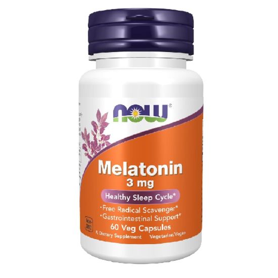 NOW MELATONIN 3 MG 60 VEG CAPSULES resmi