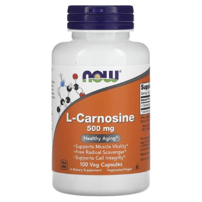 NOW Foods, L-Carnosine, 500 mg, 100 Veg Capsules resmi
