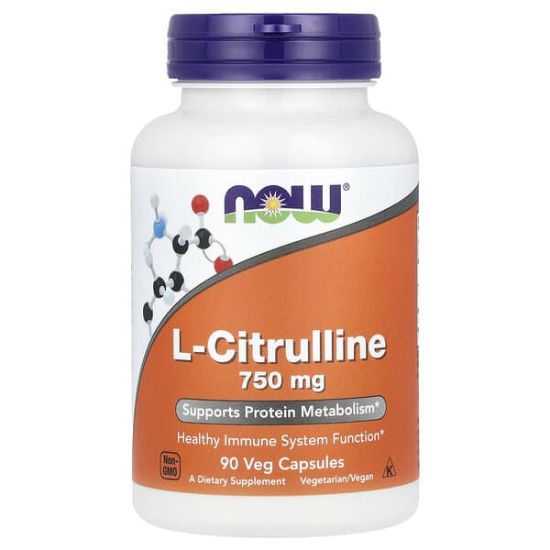 NOW Foods, L-Citrulline, 750 mg, 90 Veg Capsules resmi