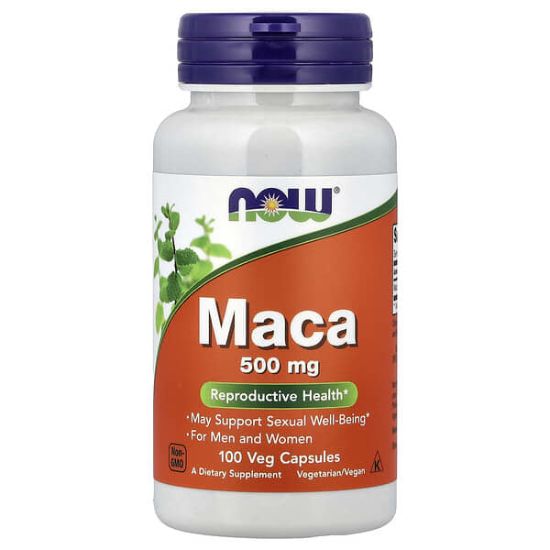 NOW Foods, Maca, 500 mg, 100 Veg Capsules resmi