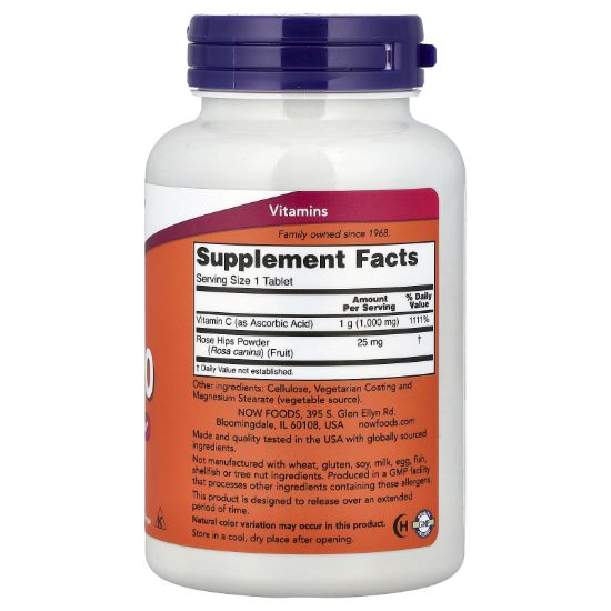 NOW Foods, C-1000 With Rose Hips, 100 Tablets resmi