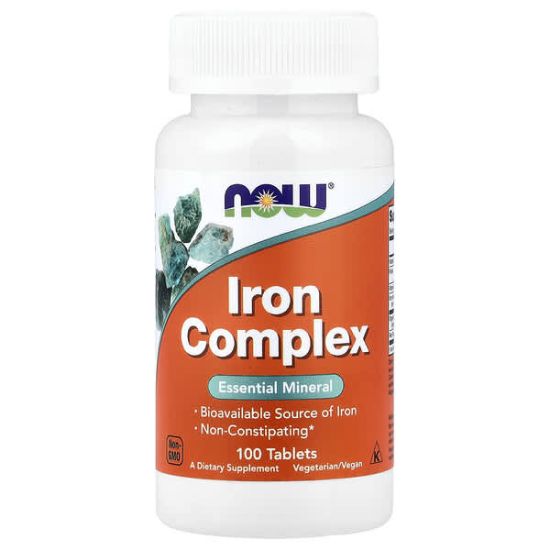 NOW Foods, Iron Complex, 100 Tablets resmi