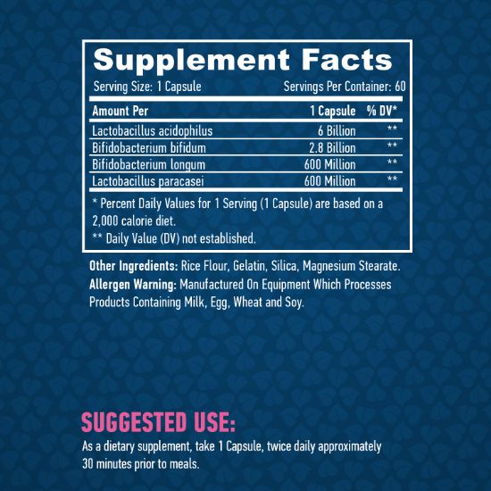 Haya Labs Probiotic Complex 10 Billion 60 Capsules resmi