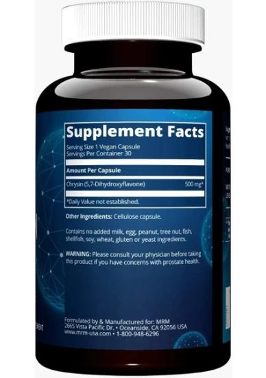 MRM Nutrition, Chrysin 500, 30 Vegan Capsules (500 mg per Capsule) resmi