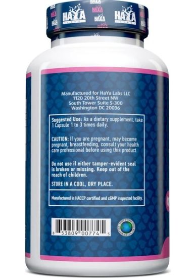 Haya Labs Taurıne 500MG 100 Capsules resmi