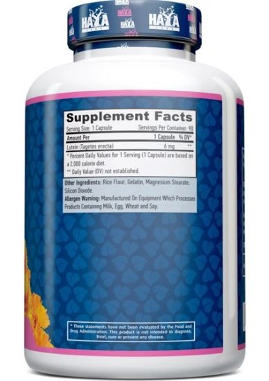 Haya Labs Lutein 6mg 90 Capsules resmi
