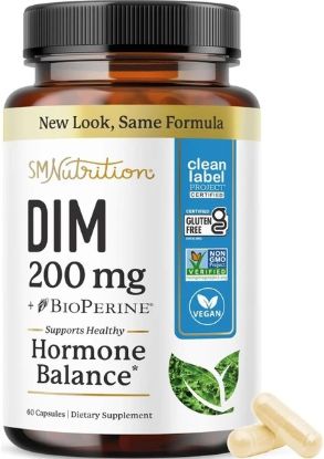 SM Nutrition Dim 200 mg Bioperine Estrogen Balance Support 60 Capsules resmi
