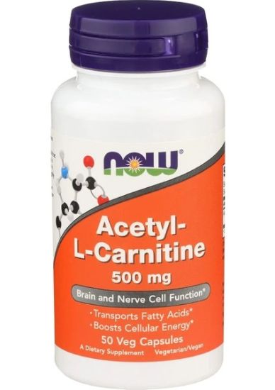 Now Acetyl L-Carnitine Lcarn 500 Mg 50 Veg Kapsul resmi