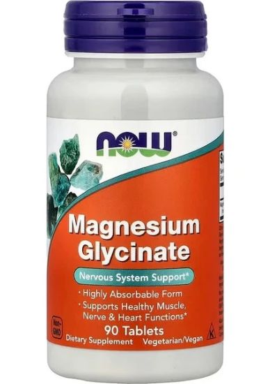 Now Foods Magnesium Glycinate 90 Tablets resmi