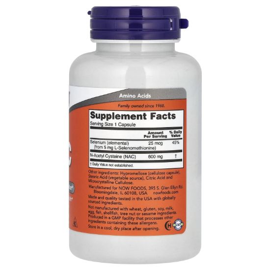 Now Foods¸ Nac¸ 600 Mg¸ 100 Veg Capsules resmi