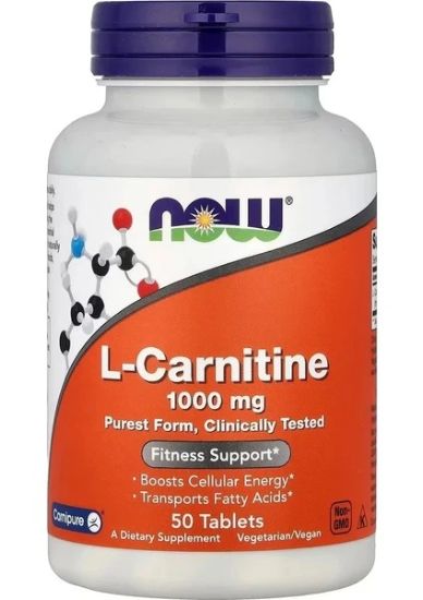 Now Foods L-Carnitine 1000 Mg 50 Tablet - Vegan Amino Asit resmi