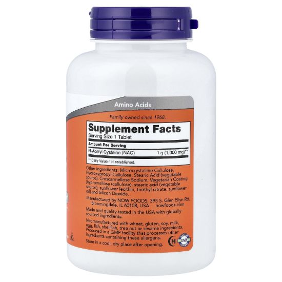 NOW Foods, NAC, 1,000 mg, 120 Tablets resmi
