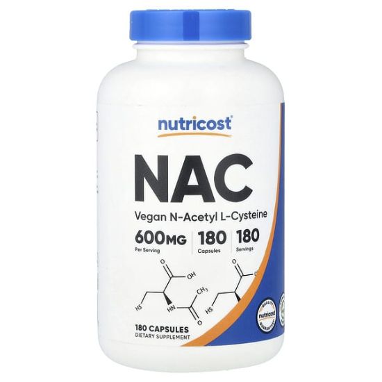Nutricost, NAC, 600 mg, 180 Capsules resmi