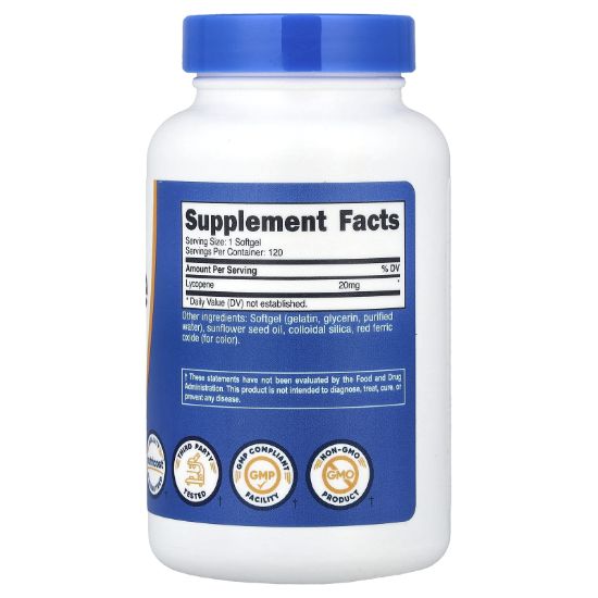 Nutricost, Lycopene, 20 mg, 120 Softgels resmi