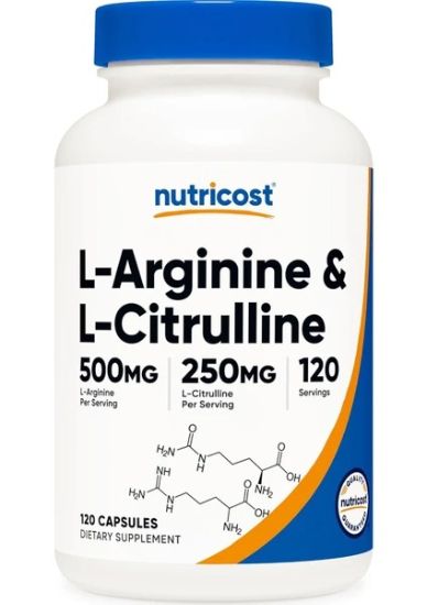 Nutricost, L-Arginine & L-Citrulline, 120 Capsules resmi