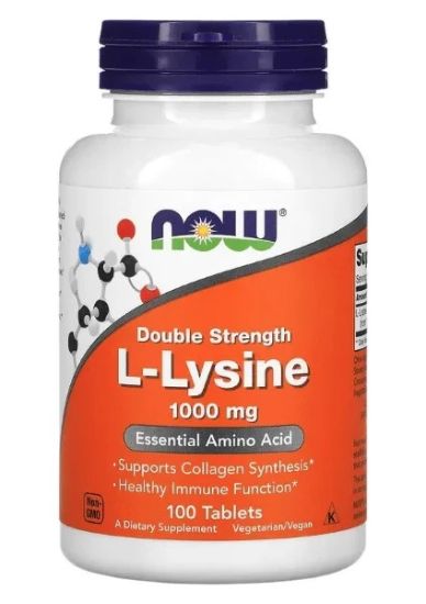 NOW Foods, L-Lysine, 1,000 mg, 100 Tablets resmi
