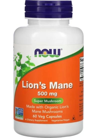 NOW Foods, Lion's Mane, 500 mg, 60 Veg Capsules resmi