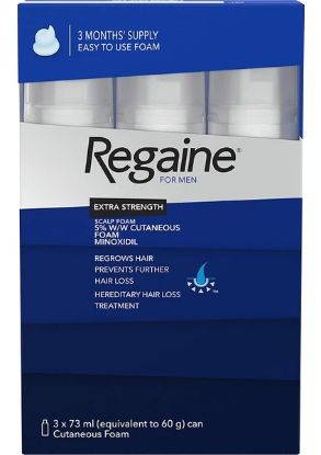 Regaine Köpük Erkek 3 Aylık Güçlendirici Saç Bakım Ürünü 3×73 ml resmi