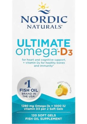 Nordic Naturals Nordic Naturals Ultimate Omega-D3 Fish Oil 1280 Mg OMEGA-3S+1000 Iu Vit D3 PER2SOFT Gels 120 Soft Gels resmi