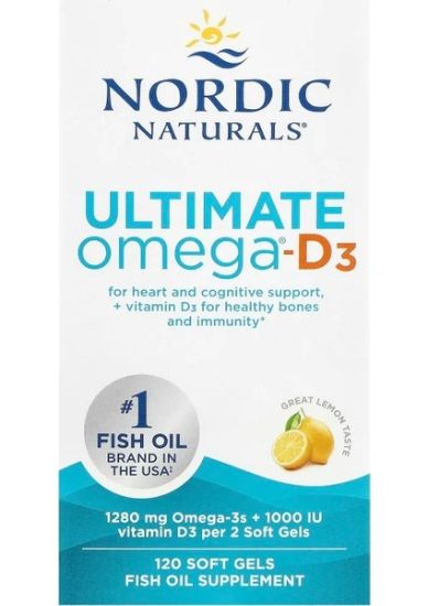 Nordic Naturals Nordic Naturals Ultimate Omega-D3 Fish Oil 1280 Mg OMEGA-3S+1000 Iu Vit D3 PER2SOFT Gels 120 Soft Gels resmi