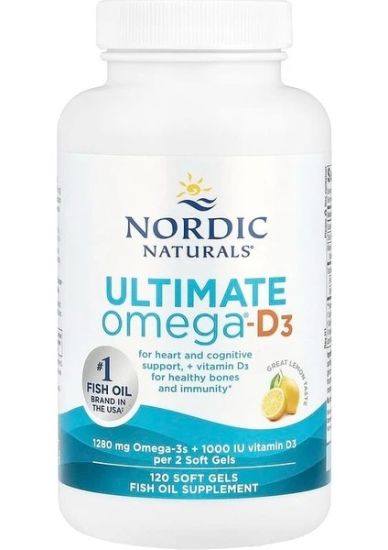 Nordic Naturals Nordic Naturals Ultimate Omega-D3 Fish Oil 1280 Mg OMEGA-3S+1000 Iu Vit D3 PER2SOFT Gels 120 Soft Gels resmi