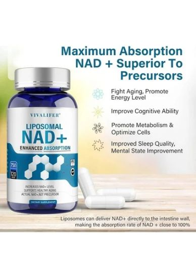 Vivalifer Liposomal Nad+ 500 mg Kapsül 120 Adet USA resmi