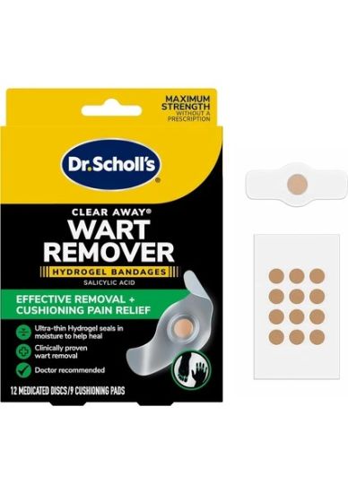 Dr. Scholl's Dr.scholl's Clear Away Wart Removers Seal&heal Bandage 12 Medicated Discs/9cushioning Pads resmi