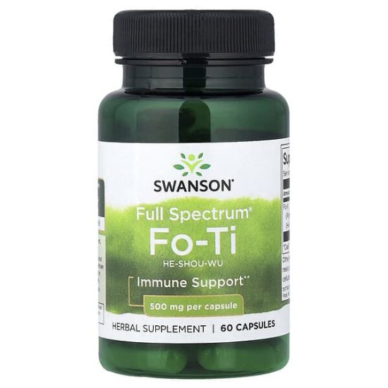 Swanson Vitamins, Full Spectrum® Fo-Ti, 500 mg, 60 Capsules resmi