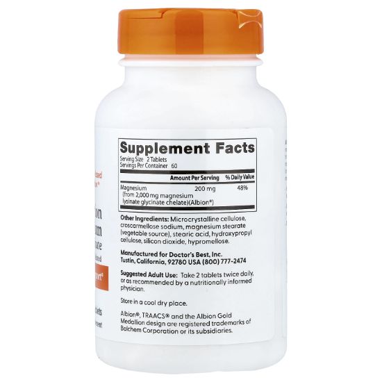 Doctor's Best, High Absorption Magnesium, 120 Tablets (100 mg per Tablet) resmi