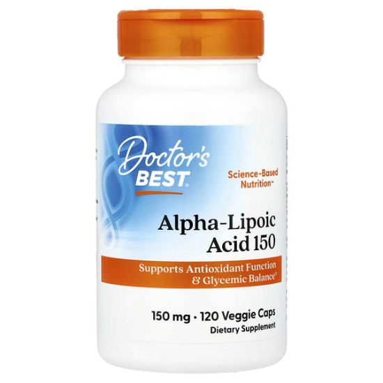 Doctor's Best, Alpha-Lipoic Acid 150, 150 mg, 120 Veggie Caps resmi