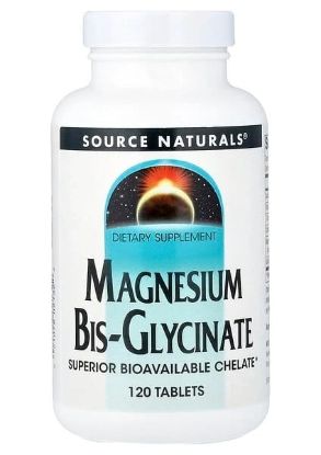 Source Naturals Magnesium Bis-Glycinate 120 Tablets resmi