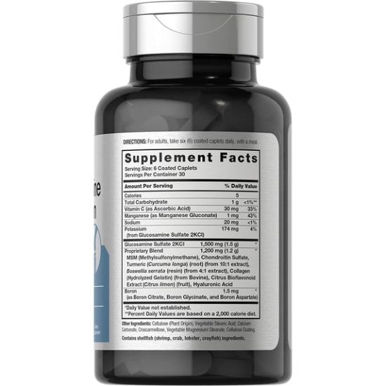 Horbaach Glucosamine Chondroitin | Plus MSM & Turmeric | 180 Coated Caplets resmi