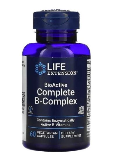 Life Extension Bioactive Complete B-Complex, 60 Vegi caps resmi